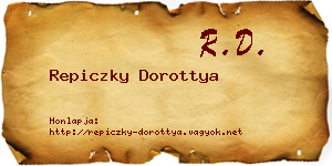 Repiczky Dorottya névjegykártya